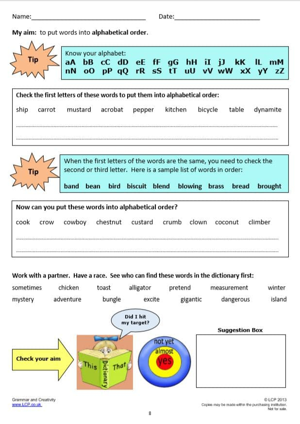 Year 3 Spelling Grammar And Creativity Worksheet 15 