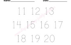 11 20 Number Trace Worksheet PDF Printable By Pdotprintables