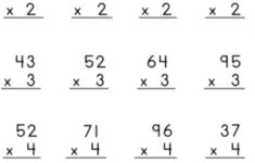 2 By 2 Digit Multiplication Worksheets Times Tables