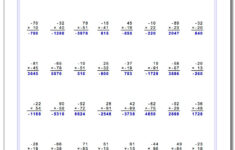 2 Digit By 2 Digit Multiplication Worksheets Times