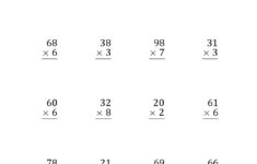 2 Digit By 2 Digit Multiplication Worksheets With Answers