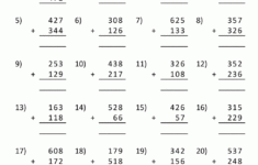 3 Digit Addition Regrouping Worksheets