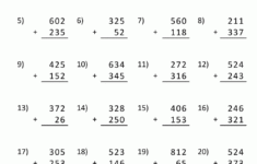 3 Digit Addition Worksheets