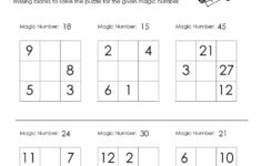 3x3 Magic Square Worksheet Tim s Printables