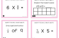 4th Grade Multiply Fractions By Whole Numbers Task Cards