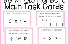 4th Grade Multiply Fractions By Whole Numbers Task Cards