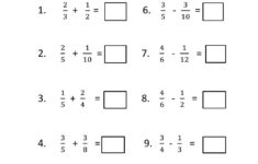 Adding And Subtracting Fractions With Unlike Denominators