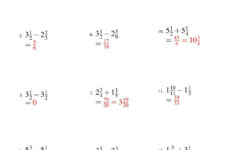 Adding And Subtracting Mixed Fractions a Fractions