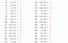 Adding And Subtracting Positive And Negative Numbers