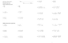 Adding And Subtracting Rational Expressions Worksheet