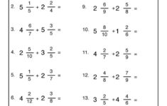 Adding Mixed Numbers Worksheet Adding Mixed Number