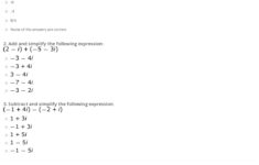 Adding Subtracting Multiplying And Dividing Complex