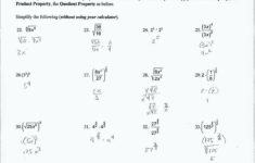 Algebra 2 Simplifying Radicals Imaginary Numbers Worksheet