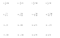 Algebra 2 Simplifying Radicals Imaginary Numbers Worksheet