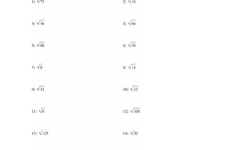 Algebra 2 Simplifying Radicals Imaginary Numbers Worksheet