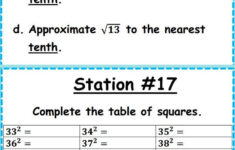 Approximating Irrational Numbers Worksheet Worksheet For