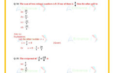 CBSE Class 7 Maths Worksheet For Chapter 9 Rational Numbers