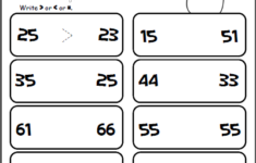 Comparing Two Digit Numbers Winter Worksheet Made By