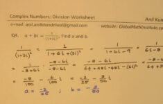 Complex Numbers Division Square Root Worksheet YouTube