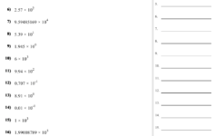 Converting From Scientific Notation Worksheet With Answers