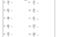 Converting To Mixed Numbers Worksheet Have Fun Teaching