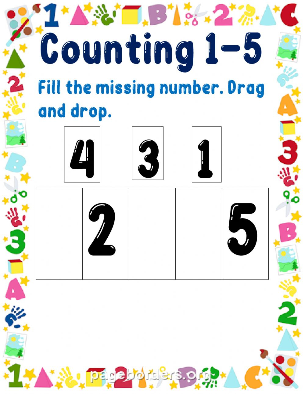 Counting 1 5 Activity