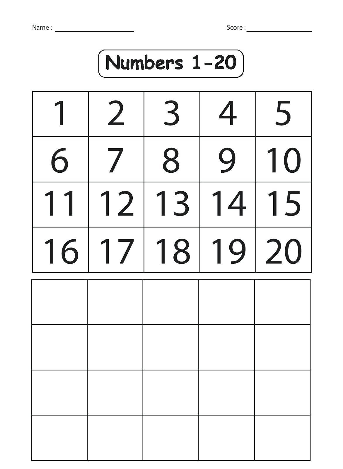 Counting Worksheet Counting Back In 1S To 20 1