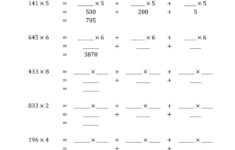 Distributive Property Of Multiplication Worksheets 3rd