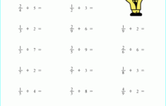 Divide Fractions By Whole Numbers Math Worksheet For Grade