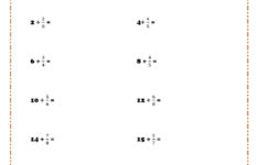 Dividing Fraction Whole Number By Fraction Worksheet