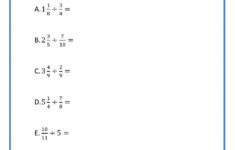 Dividing Fractions With Mixed Numbers Worksheet