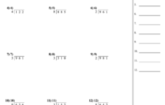 Dividing Whole Numbers With Zero Math Worksheet With