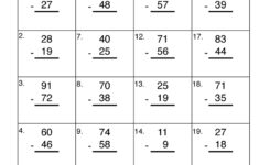 Double Digit Subtraction Regroup Worksheet 4