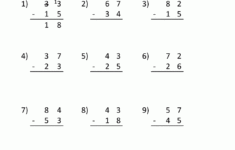 Double Digit Subtraction With Regrouping Pdf Digit