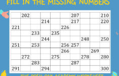 Ejercicio De Fill In Missing Numbers 200 300 Write