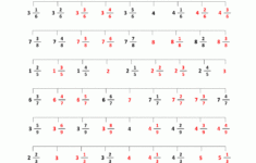 Fraction Number Line Sheets