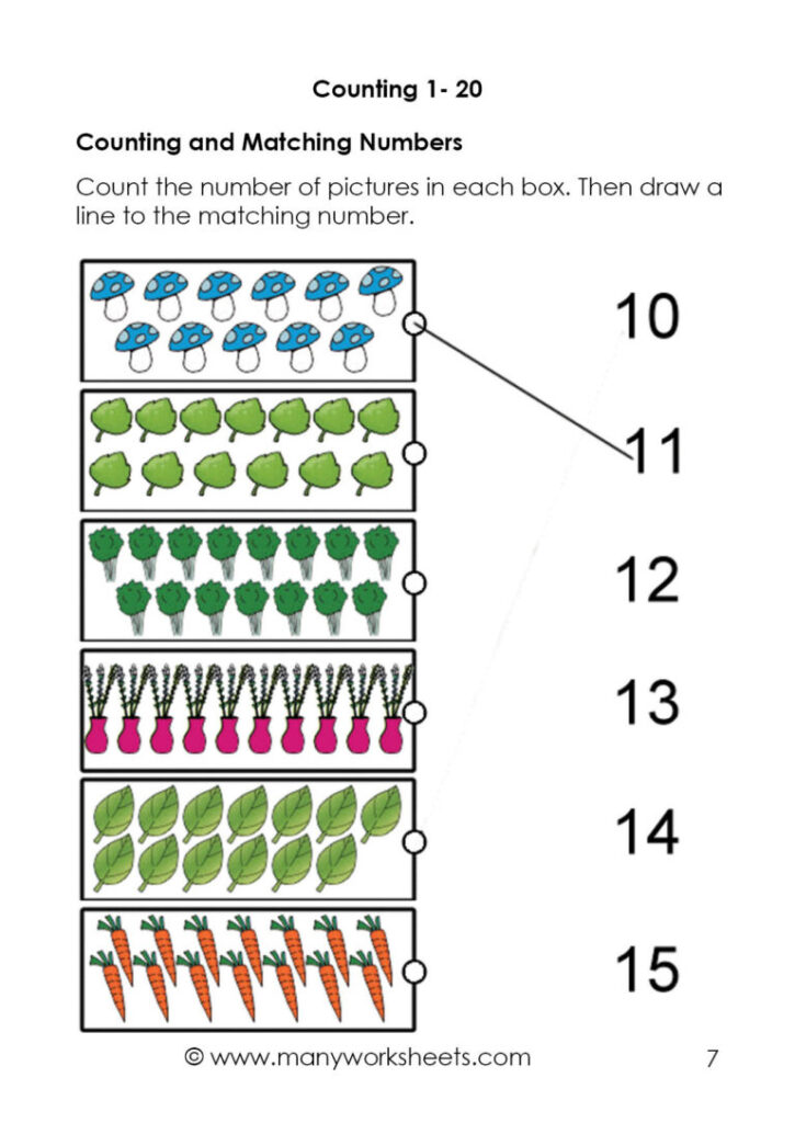 Free Counting Up To 20 Worksheets For Preschool