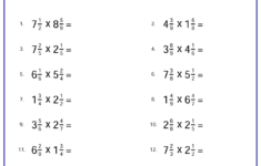 Free Multiplying Mixed Numbers Worksheets