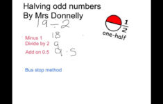 Halving Odd Numbers YouTube