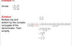 Math Example Multiplying And Dividing Complex Numbers