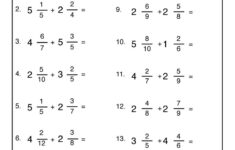 Mixed Numbers Worksheets Ejercicios De Calculo