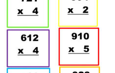 Multiply 3 Digit By 1 Digit No Regrouping Worksheet