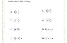 Multiplying Fractions With Mixed Numbers Worksheet