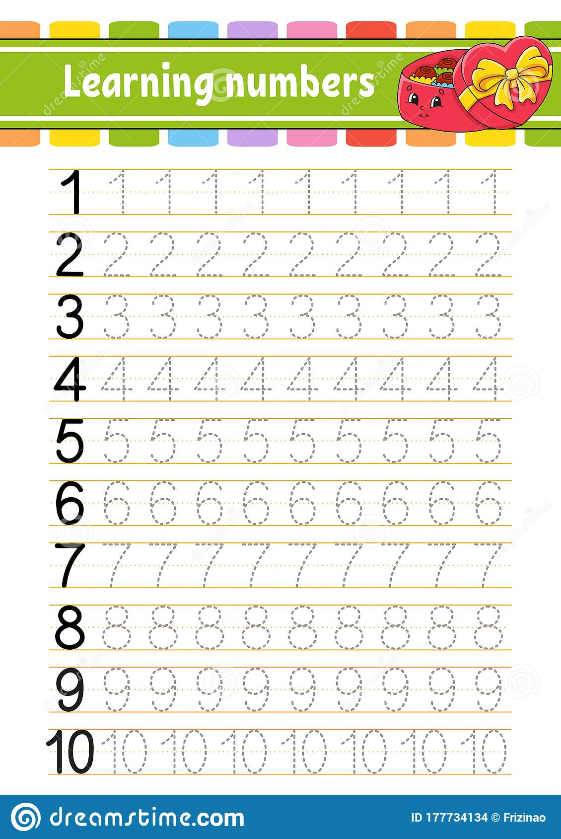 Number 1 10 Trace And Write Handwriting Practice