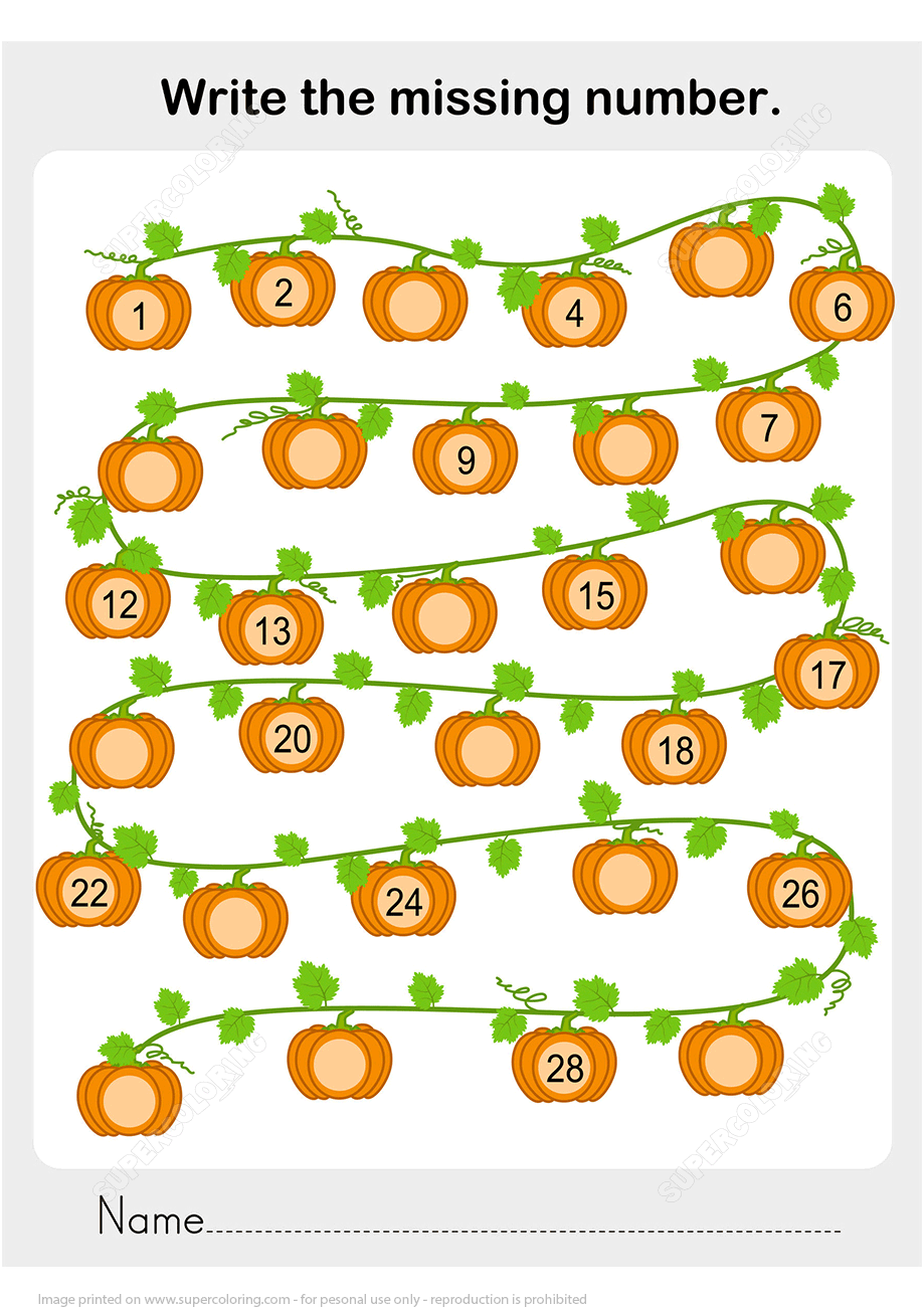 Number Sequence 1 29 Worksheet Free Printable Puzzle Games