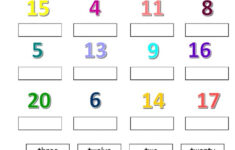 Numbers 1 20 Numbers Worksheet Pdf Ingles Para