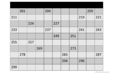 Numbers 200 To 300 Worksheet Free ESL Projectable