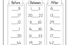 Numbers Before After And Between FREE Printable