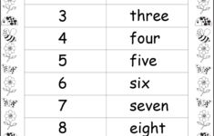 Numbers In Words 1 10 One Worksheet FREE Printable