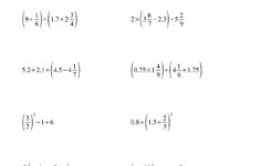 Order Of Operations With Rational Numbers Worksheet Pdf